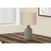Monarch Specialties I 9703 - Lighting, 24"H, Table Lamp, Grey Concrete, Beige Shade, Contemporary - 83-9703 - Mounts For Less