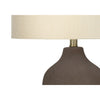 Monarch Specialties I 9709 - Lighting, 27"H, Table Lamp, Grey Ceramic, Beige Shade, Contemporary - 83-9709 - Mounts For Less