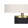 Monarch Specialties I 9710 - Lighting, 24"H, Table Lamp, Black Concrete, Ivory / Cream Shade, Modern - 83-9710 - Mounts For Less
