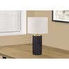 Monarch Specialties I 9710 - Lighting, 24"H, Table Lamp, Black Concrete, Ivory / Cream Shade, Modern - 83-9710 - Mounts For Less