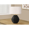 Monarch Specialties I 9715 - Lighting, 25"H, Table Lamp, Black Concrete, Ivory / Cream Shade, Contemporary, Modern - 83-9715 - Mounts For Less