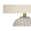 Monarch Specialties I 9720 - Lighting, 24"H, Table Lamp, Cream Resin, Ivory / Cream Shade, Transitiona - 83-9720 - Mounts For Less