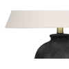 Monarch Specialties I 9721 - Lighting, 24"H, Table Lamp, Black Ceramic, Ivory / Cream Shade, Modern - 83-9721 - Mounts For Less