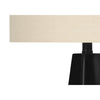 Monarch Specialties I 9726 - Lighting, 27"H, Table Lamp, Black Resin, Beige Shade, Modern - 83-9726 - Mounts For Less
