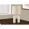 Monarch Specialties I 9728 - Lighting, 25"H, Table Lamp, Cream Resin, Beige Shade, Modern - 83-9728 - Mounts For Less