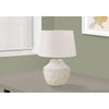 Monarch Specialties I 9729 - Lighting, 20"H, Table Lamp, Cream Concrete, Ivory / Cream Shade, Modern - 83-9729 - Mounts For Less