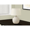 Monarch Specialties I 9730 - Lighting, 20"H, Table Lamp, Cream Concrete, Ivory / Cream Shade, Modern - 83-9730 - Mounts For Less