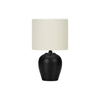 Monarch Specialties I 9738 - Lighting, 17"H, Table Lamp, Black Ceramic, Ivory / Cream Shade, Transitiona - 83-9738 - Mounts For Less