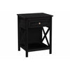 Monarch Speicalties I 3986 - Accent Table, End, Side Table, 2 Tier, Bedroom, Nightstand, Lamp, Storage Drawer, Black Veneer, Transitional - 83-3986 - Mounts For Less
