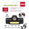 RCA - Swivel Headlamp with Headband, Detachable, Rechargeable, 350 Lumens - 80-RFL186 - Mounts For Less