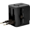 Retrak - Universal Travel Adapter with Two USB Ports, Black - 78-144054 - Mounts For Less