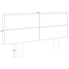 SUA-V - Ashton Thermally Fused Laminate Headboard, Queen Size, Tuxedo - 130-TETELIT-ASHTON-TUXEDO - Mounts For Less