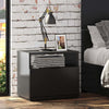 SUA-V - Ashton Thermally Fused Laminate Nightstand, Black - - Mounts For Less