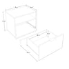 SUA-V - Ashton Thermally Fused Laminate Nightstand, White - - Mounts For Less