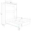 SUA-V - Kimberly Murphy Bed in Thermally Fused Laminate, Full Size, White - 130-LITESCA-KIMBERLY-BLANC - Mounts For Less