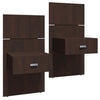 SUA-V - Set of 2 ZEN Thermally Fused Laminate Nightstands, Chocolate - 130-TABLENUIT-ZEN-CHOCO - Mounts For Less