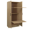 SUA-V - Thermally Fused Laminate Storage Cabinet, 64" Height, Natural Beauty - 130-ARMOIRE-RONEY-BEAUTE - Mounts For Less