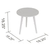 Safdie & Co Accent Table Round - 18" Diameter Marble with Black Wood Base for Living Room - 120-81162-Z-94 - Mounts For Less