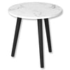 Safdie & Co Accent Table Round - 18" Diameter Marble with Black Wood Base for Living Room - 120-81162-Z-94 - Mounts For Less