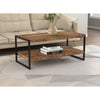 Safdie & Co Coffee Table 47.25" Long Brown Reclaimed Wood Look and Black Metal - 120-81118-Z-07 - Mounts For Less