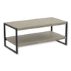 Safdie & Co Coffee Table 47.25" Long Dark Taupe and Black Metal - 120-81118-Z-05 - Mounts For Less