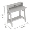 Safdie & Co Computer Desk 31.5" Long Cappuccino with 2 Shelves for Home Office and Small Spaces. Ideal for writing - 120-81144-Z-78 - Mounts For Less