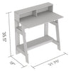 Safdie & Co Computer Desk 31.5" Long Dark Taupe with 2 Shelves for Home Office and Small Spaces. Ideal for writing - 120-81144-Z-05 - Mounts For Less