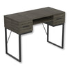 Safdie & Co Computer Desk 42.5" Long Dark Grey with 2 Drawers 1 Shelf and Black Metal for Home Office and Small Spaces. Ideal for writing - 120-81146-Z-74 - Mounts For Less