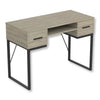 Safdie & Co Computer Desk 42.5" Long Dark Taupe with 2 Drawers 1 Shelf and Black Metal for Home Office and Small Spaces. Ideal for writing - 120-81146-Z-05 - Mounts For Less