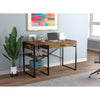 Safdie & Co Computer Desk 47.65" Long Brown Reclaimed Wood Look with 1 Drawer 2 Shelves and Black Metal for Home Office and Small Spaces. Ideal for writing - 120-81145-Z-07 - Mounts For Less