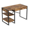 Safdie & Co Computer Desk 47.65" Long Brown Reclaimed Wood Look with 1 Drawer 2 Shelves and Black Metal for Home Office and Small Spaces. Ideal for writing - 120-81145-Z-07 - Mounts For Less
