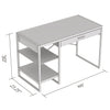 Safdie & Co Computer Desk 47.65" Long Dark Taupe with 1 Drawer 2 Shelves and Black Metal for Home Office and Small Spaces. Ideal for writing - 120-81145-Z-05 - Mounts For Less