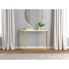 Safdie & Co Entryway Table Console Table Sofa Couch Table Accent Table - 44" Long Marble Look with Gold Metal for Living Room - 120-81148-Z-72 - Mounts For Less