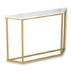 Safdie & Co Entryway Table Console Table Sofa Couch Table Accent Table - 44" Long Marble Look with Gold Metal for Living Room - 120-81148-Z-72 - Mounts For Less