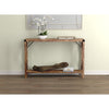 Safdie & Co Entryway Table Console Table Sofa Couch Table Accent Table - 46" Long Brown Reclaimed Wood with 1 Shelf and Metal Sides for Living Room - 120-81116-Z-07 - Mounts For Less