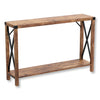 Safdie & Co Entryway Table Console Table Sofa Couch Table Accent Table - 46" Long Brown Reclaimed Wood with 1 Shelf and Metal Sides for Living Room - 120-81116-Z-07 - Mounts For Less