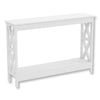Safdie & Co Entryway Table Console Table Sofa Couch Table Accent Table - 47.25" Long White with 1 Shelf for Living Room - 120-81115-Z-01 - Mounts For Less