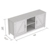 Safdie & Co TV Stand - 58" Long Dark Taupe with 2 Closed Doors and 2 Shelves for Living Room - 120-81157-Z-05 - Mounts For Less