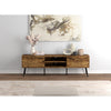 Safdie & Co TV Stand - 71" Long Brown Reclaimed Wood with 2 Closed Doors and 2 Shelves for Living Room - 120-81154-Z-07 - Mounts For Less