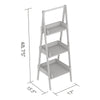 Safdie & Co Wall Shelf 49" High 3 Tier With Borders White and Gold Metal - 120-81135-Z-01 - Mounts For Less