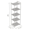 Safdie & Co Wall Shelf 59" High 5 Tier Dark Taupe and Black Metal - 120-81137-Z-05 - Mounts For Less