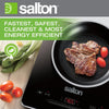 Salton - Portable Induction Cooker with LED Display, Cool Touch and 8 Temperature Settings, Black - 82-ID2066 - Mounts For Less