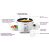 Salton - Rice Cooker, 6 Cup Capacity, Removable Nonstick Bowl, 300 Watts, White - 82-RC2104WH - Mounts For Less