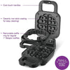 Salton - Waffle iron with or without topping, Ceramic coating, Black - 82-WM2105 - Mounts For Less