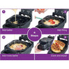 Salton - Waffle iron with or without topping, Ceramic coating, Black - 82-WM2105 - Mounts For Less