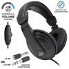 SoundJUNKIE - Wired Stereo Headphones with Volume Control, Black - 80-HP-910 - Mounts For Less