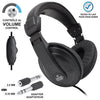 SoundJUNKIE - Wired Stereo Headphones with Volume Control, Black - - Mounts For Less