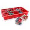 Starfrit - Set of 2 Soft Silicone Ice Cube Molds, 15 Cube Capacity, Red - 65-218379X2 - Mounts For Less