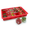 Starfrit - Set of 2 Soft Silicone Ice Cube Molds, 24 Cube Capacity, Red - 65-218380X2 - Mounts For Less