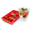 Starfrit - Set of 2 Soft Silicone Ice Cube Molds, 24 Cube Capacity, Red - 65-218380X2 - Mounts For Less